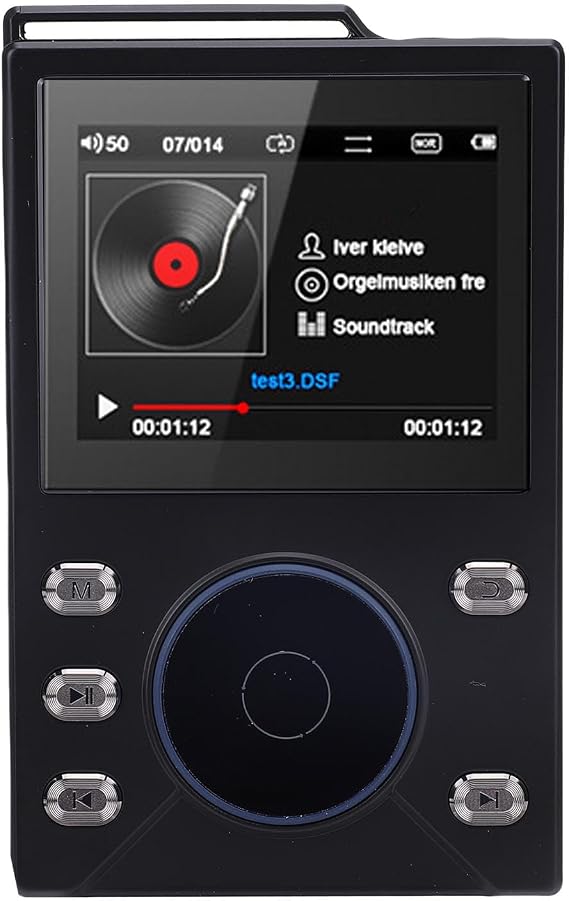Hifi MP3 Player with Bluetooth 5.4, DSD FLAC Lossless Playback High Resolution Digital Audio Portable Music Player Function Up to 256GB Expansion (128GB Small Memory Card)