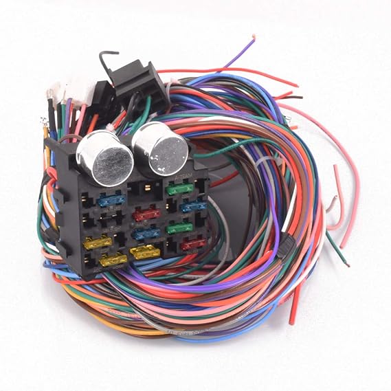 Circuit Wiring Harness Kit Long Wires Standard Color for Hot Rod Street Rat XL Universal... (New 12 Circuit)