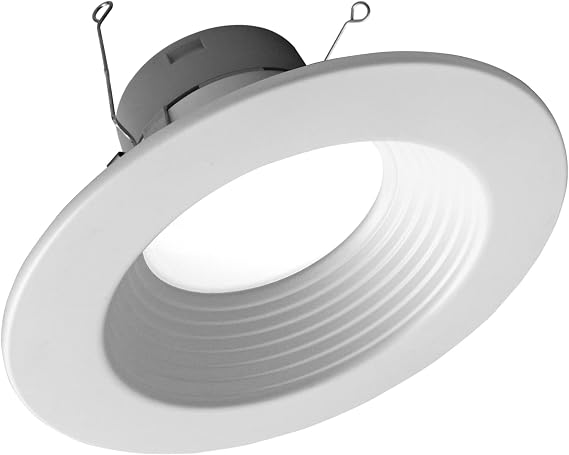 NICOR DLR566091203KWHBF DLR56(v6) 5/6-inch White 900 Lumen 3000K Recessed LED Downlight with Baffle
