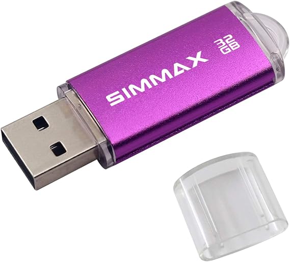 SIMMAX Memory Stick 32GB USB 2.0 Flash Drives Thumb Drive Pen Drive (32GB Purple)