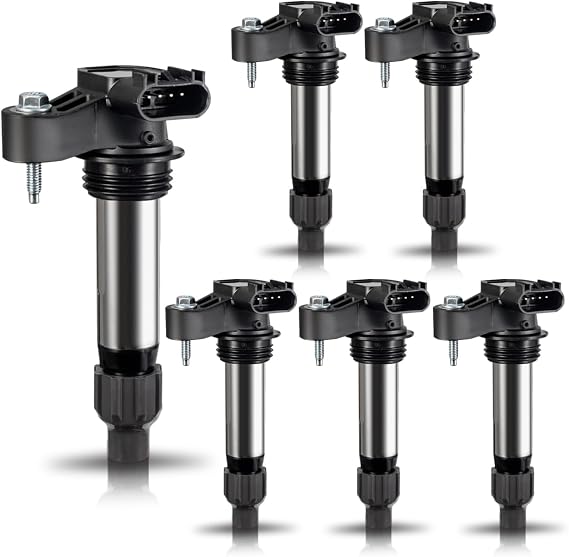 ENA Set of 6 Ignition Coil Pack Compatible with Buick Cadillac Chevrolet Chevy GMC Allure Enclave ATS CTS SRX STS XTS Camaro Equinox Impala Malibu Terrain 94X V6 3.0L 3.2L 3.6L Coils for UF569 C1555