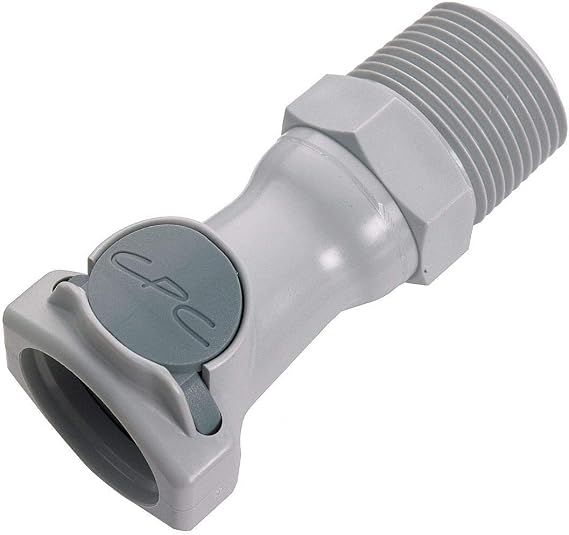 Coupler, Polypropylene, Gray, Push In - HFCD101212