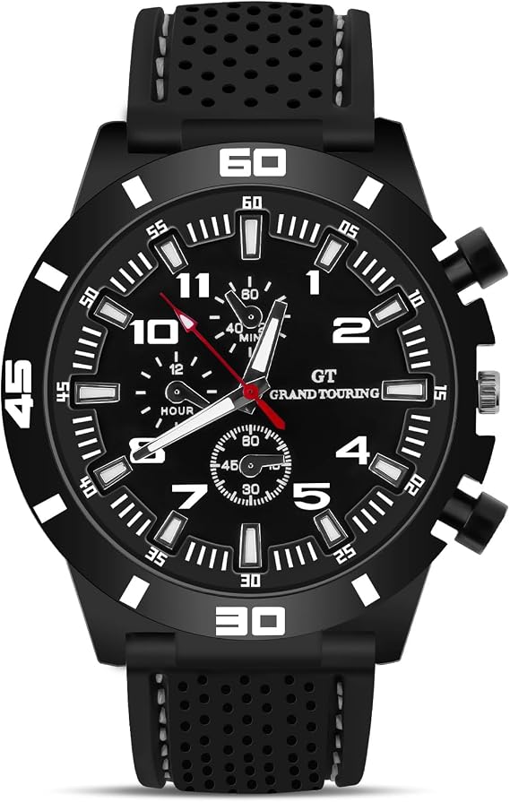 OFFCUP Mens Watches, 50MM Silicone Watch, Analog Quartz Gents Watch | Outdoor Sport Casual Fashion Men's Wrist Watches Elegant Gift for Men