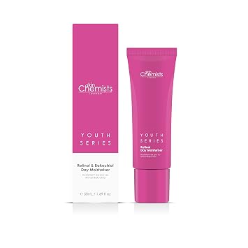 skinChemists Retinol Bakuchiol Anti Aging Day Moisturiser | Anti Aging Skin care Face Moisturizer with Allantoin, Retinol and Bakuchiol | Reduce Signs of Aging | Moisturizing Formula for a Youthful