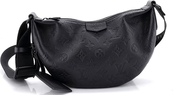 Pre-Loved Hamac Handbag Monogram Shadow Leather PM, Black