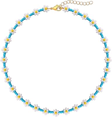 BVGA Beaded Choker Necklaces For Women Colorful Flower Shaped Beads Chocker Boho Necklaces Beach Necklace For Women Jewelry Gifts