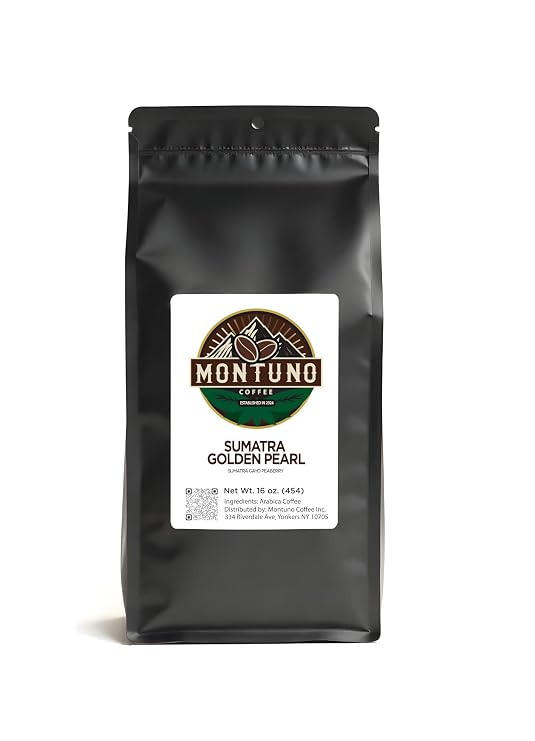 Sumatra Golden Pearl, Dark Roast, Single Origin, (Whole bean), 1 Lb