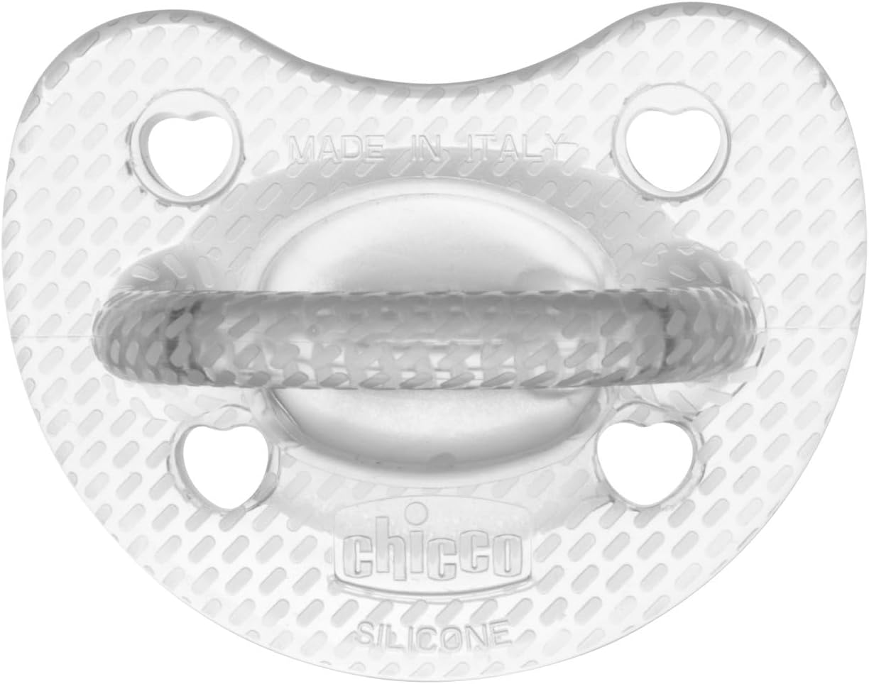 chicco Physioforma Crystal, Pacifier, 6-16 Months, 2-Piece, TransparentWhite