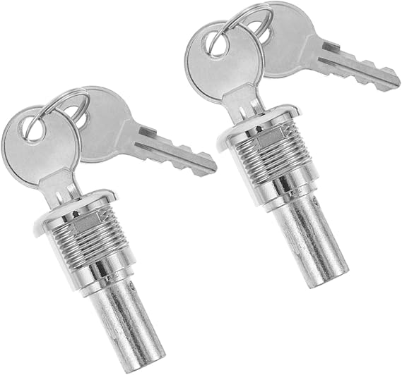Generic Vending Machine Lock Set with Secure Lock Cylinder and Keys for Coin Candy Snack Dispensers Replacement Top Cover Anti-Theft Mechanism 2.63X0.86X0.86 Inch