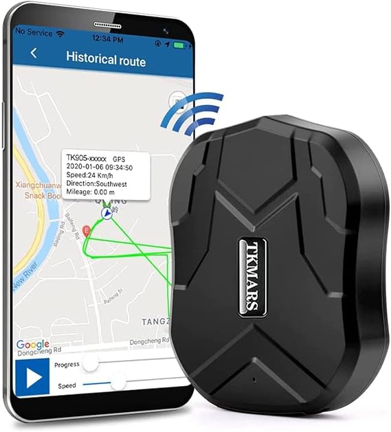 TKMARS 4G Tracker Device for Vehicles Rastreador GPS para Carros 90 Day Standby Time, Strong Magnetic Field and Waterproof,5000Mah