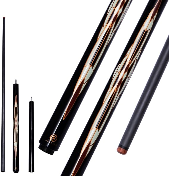 Carbon Fiber Pool Cue, 12.9mm Head, 3 Sections, 58 Inch, 20-22 Ounces, Professional Break and Jump Cue for Professionals and Amateurs