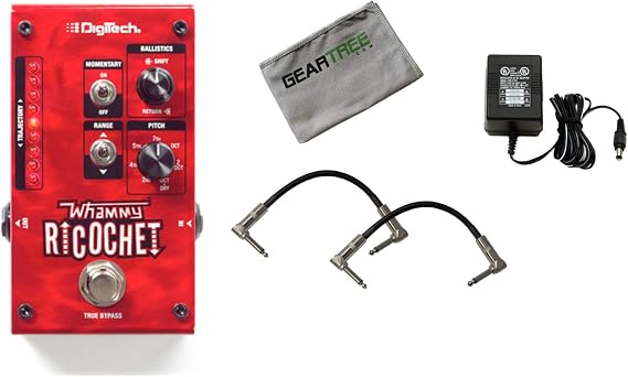 Digitech Whammy Ricochet Mini Treadle-Free Whammy Pedal w/ 2 Cables, Power Suppl