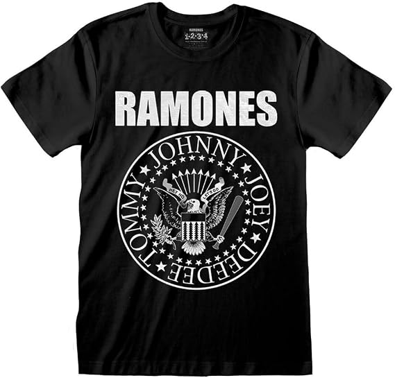 Ramones Men's Presidential Seal T-Shirt Medium Black