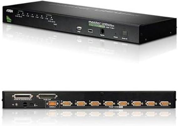 ATEN 8-Port USB/PS2 Combo KVM Switch with USB Peripheral Support CS1708A (Black)
