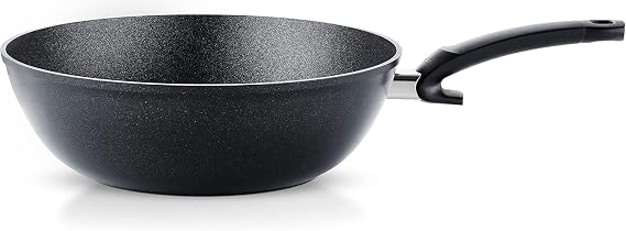 Fissler Wok, 11.8 inches 30 cm, Adamant Wok, Gas Fire/Induction Compatible, Made in Germany, 100-800-30-100
