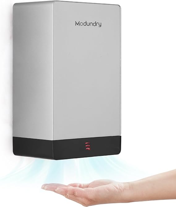 Automatic Hand Dryer, High Speed Hand Dryer 7s Fast Dry, Commercial Electric Hand Dryers for Office, Bathroom and Toilet 1000W, Sliver