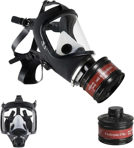 Full Face Respirator, Gas Mask & 40mm Filter for Resin & Paint | Certified gas mask & 40mm filter kit. Ultimate breathable protection for resin, painting, welding, dust & fumes.
