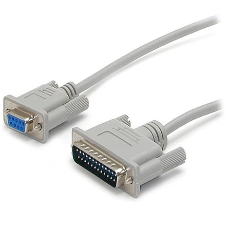 StarTech 10ft DB9 to DB25 Null Modem Cable, Female to Male (SCNM925FM)