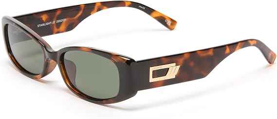Le Specs. Starlight Sunglasses - Tort, Rectangle, Unisex, Contempory 90s Style
