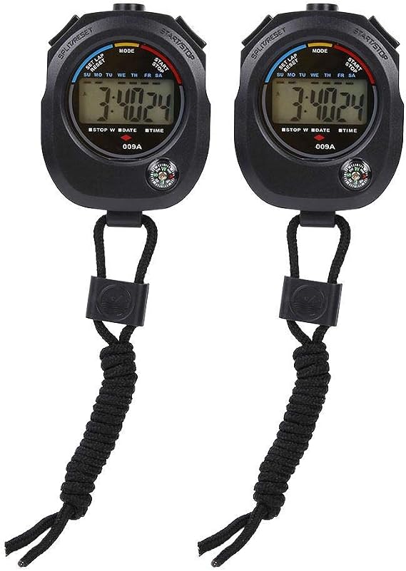 2 PCS Chronograph Digital Handheld Multi Function Professional Electronic Sports Stopwatch Timer Stop Watch cronometro