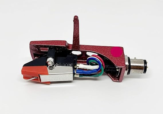 ReadyWired Turntable Red Headshell with Cartridge Stylus for Sony PS-LX300H, PS-LX350H, PS-LX44P, PS-LX46P, PS-LX49P, PS-LX52P, PS-LX56P, PS-LX57, PS-LX66, PS-DJ9000, PS-T1, PS-T15, PS-T25, PS-T30