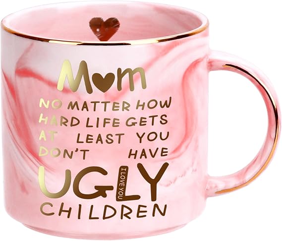 Mothers Day Gifts for Mom from Daughter Son 12oz Funny Coffee Mug for Mom