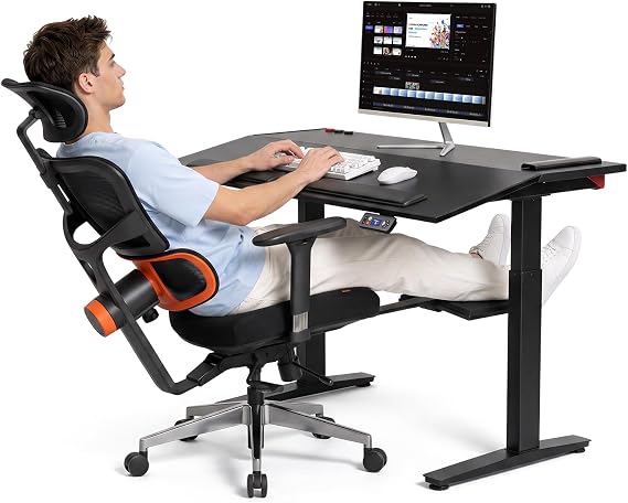 Newtral Smart Motorized Tilt Desk + Ergonomic Office Chair Bundle