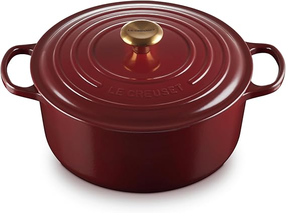 Le Creuset Enameled Cast Iron Round Dutch Oven, 7.25 qt., Garnet