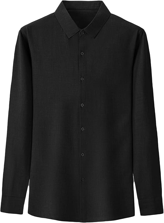 Men's Striped Casual Loose Long Sleeve Shirt Classic Vertical Striped Beach Vaction Dress Shirts Summer Shirt