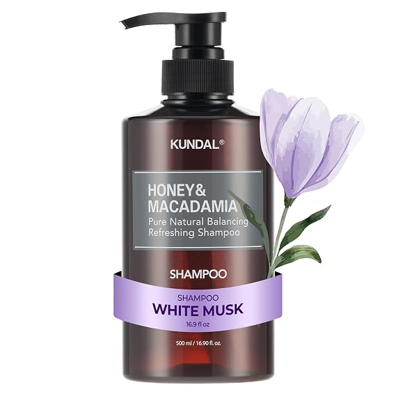 KUNDAL Honey & Macadamia Korean Hair Care Shampoo, [White Musk]
