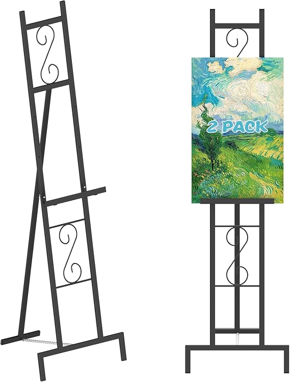 58" Easel Display Stand 2 Pack, Black
