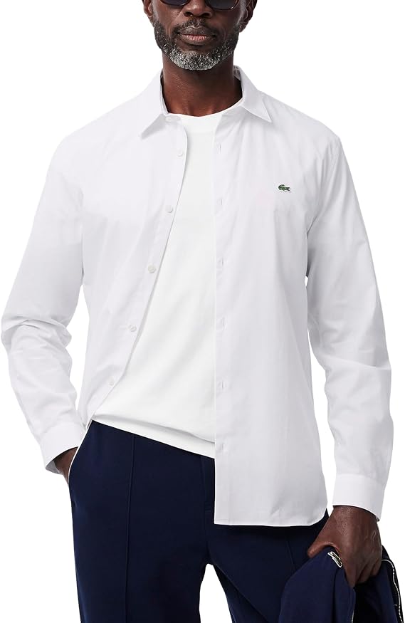 Lacoste Men's Core Collection Slim Fit Long Sleeve Solid Shirt