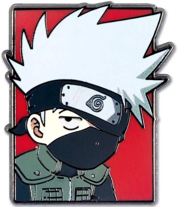 Ata-Boy Naruto Kakashi Face 1" Full Color Enamel Pin