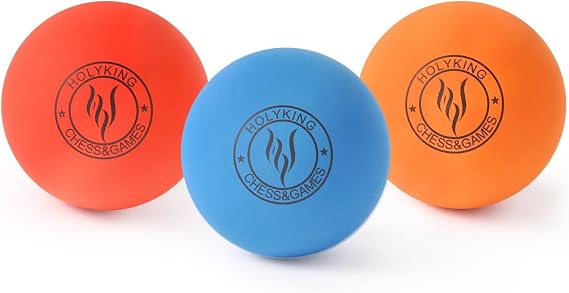 HOLYKING High Bounce Rubber Racquetballs Bouncy Tennis Balls 3 Packs