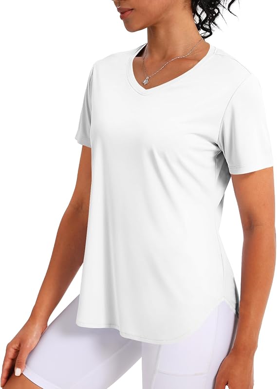 Women's Short Sleeve Workout Tops Athletic Shirts UV Protection Sun Shirts UPF 50+ Quick Dry Lightweight