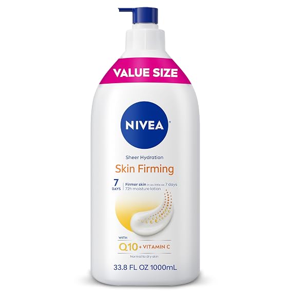 NIVEA Sheer Hydration Skin Firming Body Lotion, 33.8 FL OZ