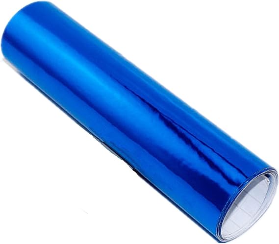 12''x78''Chrome Mirror Blue Vinyl Wrap Sticker Decal Blue Film Sheet,Self-Adhesive