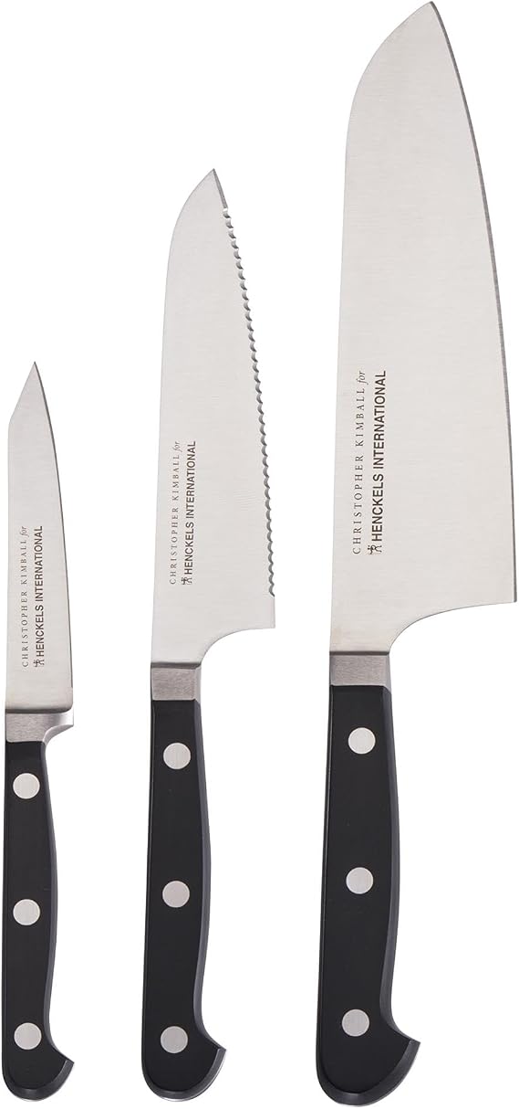 HENCKELS Classic Razor-Sharp Christopher Kimball Edition 3-pc Starter Set, German Engineered Informed by 100+ Years of Mastery