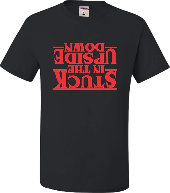 Go All Out Adult Stuck in The Upside Down T-Shirt