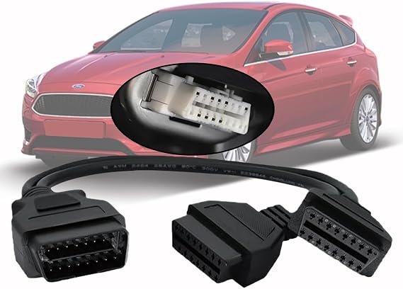 OBD Extension Cable,OBD2 Splitter 16 Pin OBDII Splitter Extension Cable | Y J1962 16Pin 1 Male to 2 Female Extension Cable Adapter,OBD Cable,Work with OBD Diagnostic Scan Tools/Code Reader,40cm/1.3FT