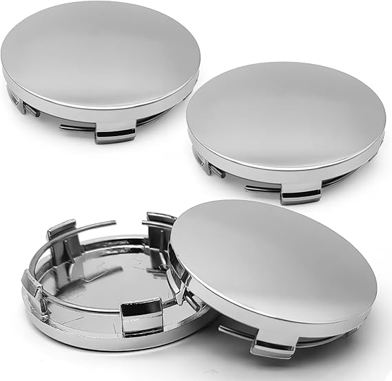 4 Pcs Car Wheel Center Hub Cap for Ford Mustang 2000-2025, Anti-Falling Rust-Proof Wheel Hub Decoration 60MM/2.36In OD 56MM/2.2In ID,Silver