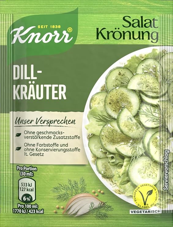 Knorr Salat Kroenung Dill-Kraeuter (Dill Herb) 5-Pack 45g (5 x 9g)