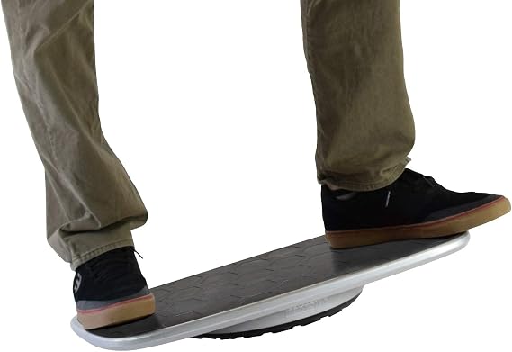 BASE Desk Standing Board - Office Wobble Board for Standing Desk w/ Anti-Fatigue Mat for Improved Posture & Focus Gentle Balance Board Standing Desk