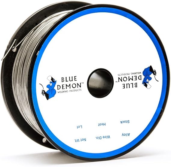 Blue Demon E71TGS X .030 X 2 LB MIG/GMAW Gasless Flux Core Carbon Steel Welding Wire, All Position, Easy Slag Removal, Formulated to Provide Porosity-Free, X-Ray Quality Welds