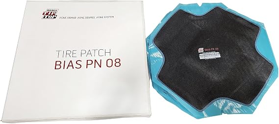 Rema Tip Top Premium PN-8 Tire Patch, 5 Units of 13-1/2 inch 6 Ply Vulcanizing Bias Tire Patches for Passenger and Truck Bias Tires with Fully Integrated Blue Bonding Layer