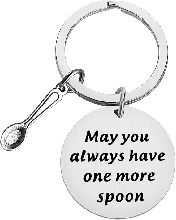 Spoon Theory Gift Keychain Fibromyalgia Gifts for Women Men Keyring Chronic Illness Present Mental Health Awareness Jewelry Encouragement Recovery Pain Sufferers Present