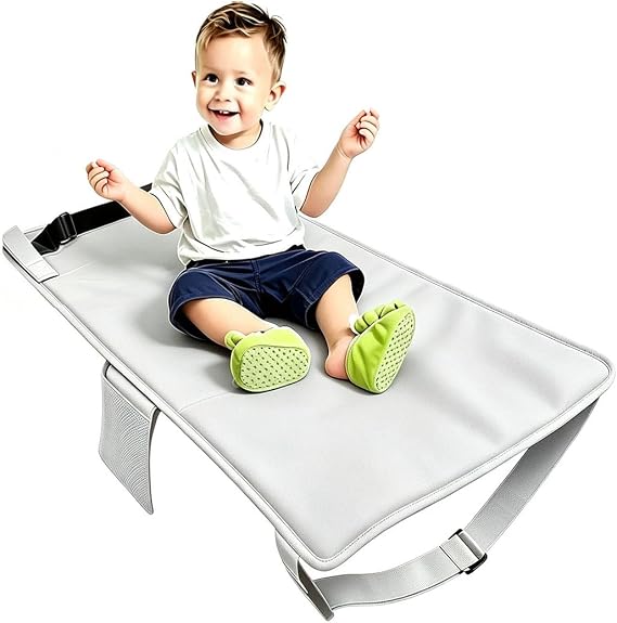 QISHENG - Toddler Baby Travel Airplane Bed, Airplane Baby Bed Portable Airplane Seat Extender & Footrest, Essentials for Kids Flying & Playing, Soft Fabric, Must-Have for Long Flight.
