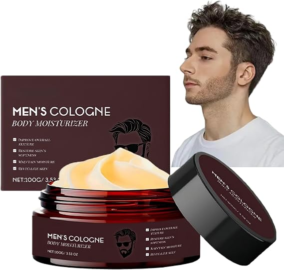 100G Body Butter for Men,Scented Mens Body Moisturiser,Co/logne Scented Body Cream for Men,Hydrating Body Cream M/en Use for Daily Body Care&Smooth Skin,Deep Moisture Body Lotion,Fast-Absorbing