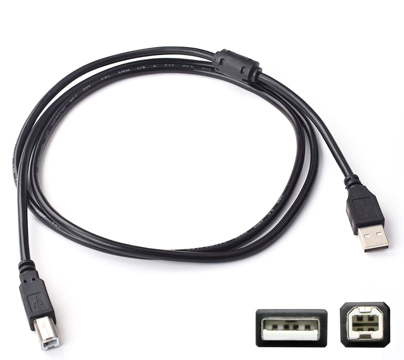 Silverline 6FT USB 2.0 Data Cable for Numark DJ: Mixstream Pro, Mixstream Pro Go, Mixstream Pro DJ Controllers