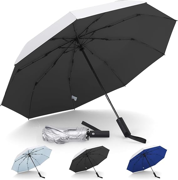 UPF 50+ Travel Compact UV Umbrellas For Sun Protection Automatic Open Close Sun Umbrella UV Protection for Walking